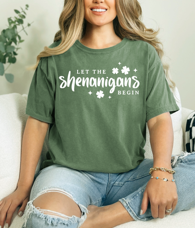 St. Patrick's Day Shirt, Let The Shenanigans Begin Shirt Comfort Colors, St Patricks Day Tee